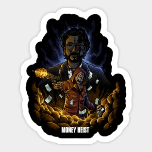 money heist illustration Sticker